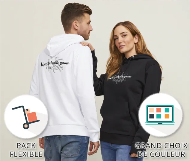 Sweat à capuche zippé unisexe JACK & JONES Unisex 300 gr Pack 10 pcs – Image 2